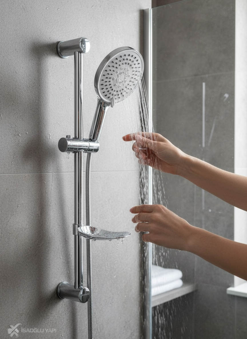 Yuvarlak Duş Sistemi Oval Tasarım Tazzikleme Basınçlı Yoğun Akış Sürgülü Duş Seti