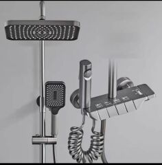 Antrasit Gri Piano Duş Yağmurlama Sistemi 5 Yıl Garantili Moden Tasarım