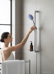 Duş Sistemi Oval Tasarım Tazzikleme Özellikli Sürgülü Duş Seti Paslanmaz Malzeme