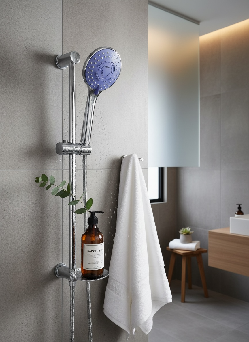 Duş Sistemi Oval Tasarım Tazzikleme Özellikli Sürgülü Duş Seti Paslanmaz Malzeme