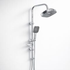 Duş Sistemi Tepe Yağmurlamalı Büyük Duş Seti Tazzikleme Basınç Ayarlı Yoğun Akış Modern Tasarım