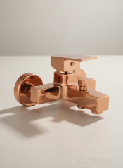 Bakır Banyo Bataryası Kare Bronz Tasarım Duş Armatürü Pirinç Materyal Paslanmaz