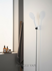 Beyaz Duş Başlığı Paslanmaz Çelik Sürgülü Beyaz Duş Seti