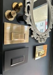 Gold Vitra Gömme Rezervuar Butonu Tek Buton