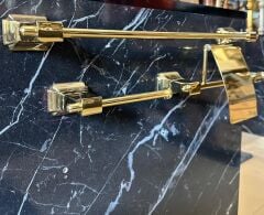 Parlak Gold Vintage Classic Premium 4'lü Banyo Aksesuar Serisi