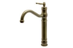 Antik Gold Çanak Lavabo Bataryası Retro Eskitme Gold Yüksek Model Çanak Lavabo Armatür