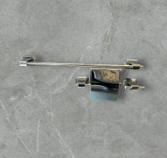 Parlak Gümüş Silver Vintage Classic Premium 3'lü Banyo Aksesuar Serisi