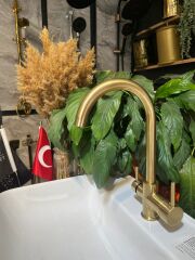 Mat Gold Modern Arıtmalı Mutfak Eviye Bataryası