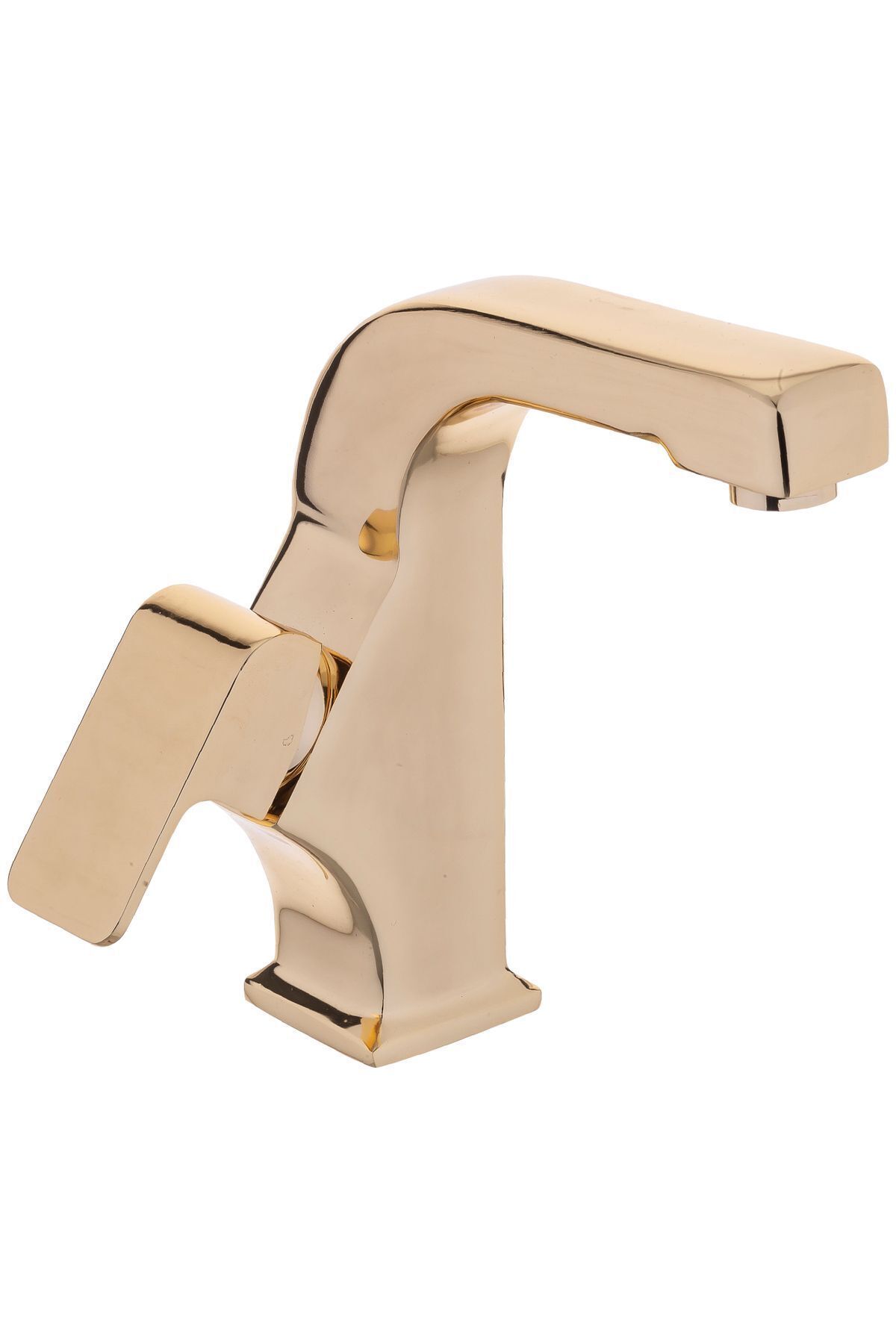 Gold Lavabo Bataryası Gold Lavabo Musluğu Modern Tasarım Pirinç