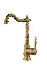 Antik Gold Mutfak Bataryası Vintage Tasarım Mat Antik Gold Eskitme Musluk Pirinç
