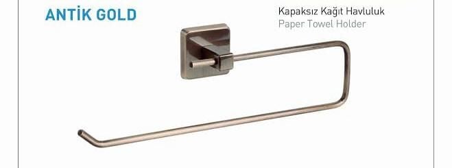 Antik Gold Açık Havluluk Kare Tasarım Açık Banyo Havluluğu