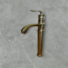 Mat Gold Çanak Lavabo Bataryası Mat Altın Vintage Klasik Armatür