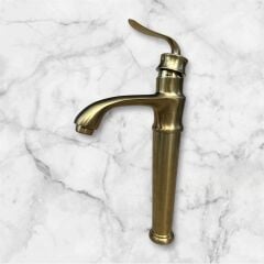 Mat Gold Çanak Lavabo Bataryası Mat Altın Vintage Klasik Armatür