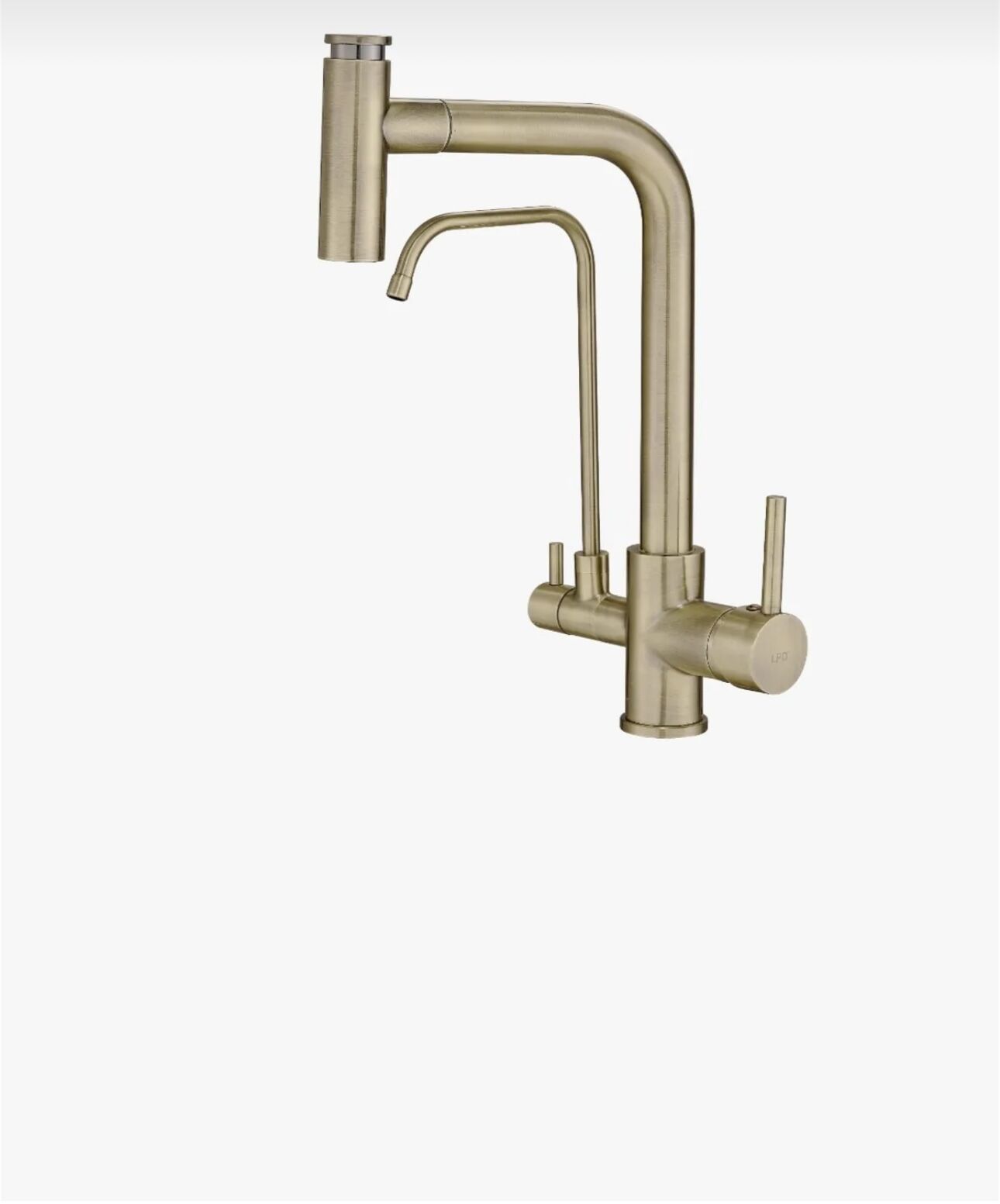 Antik Gold Eskitme Spiralli Arıtmalı Mutfak Armatür