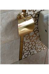 Gold Tuvalet Kağıtlığı Kapaklı Kağıtlık Altın Banyo Aksesuar Vintage Komple Pirinç