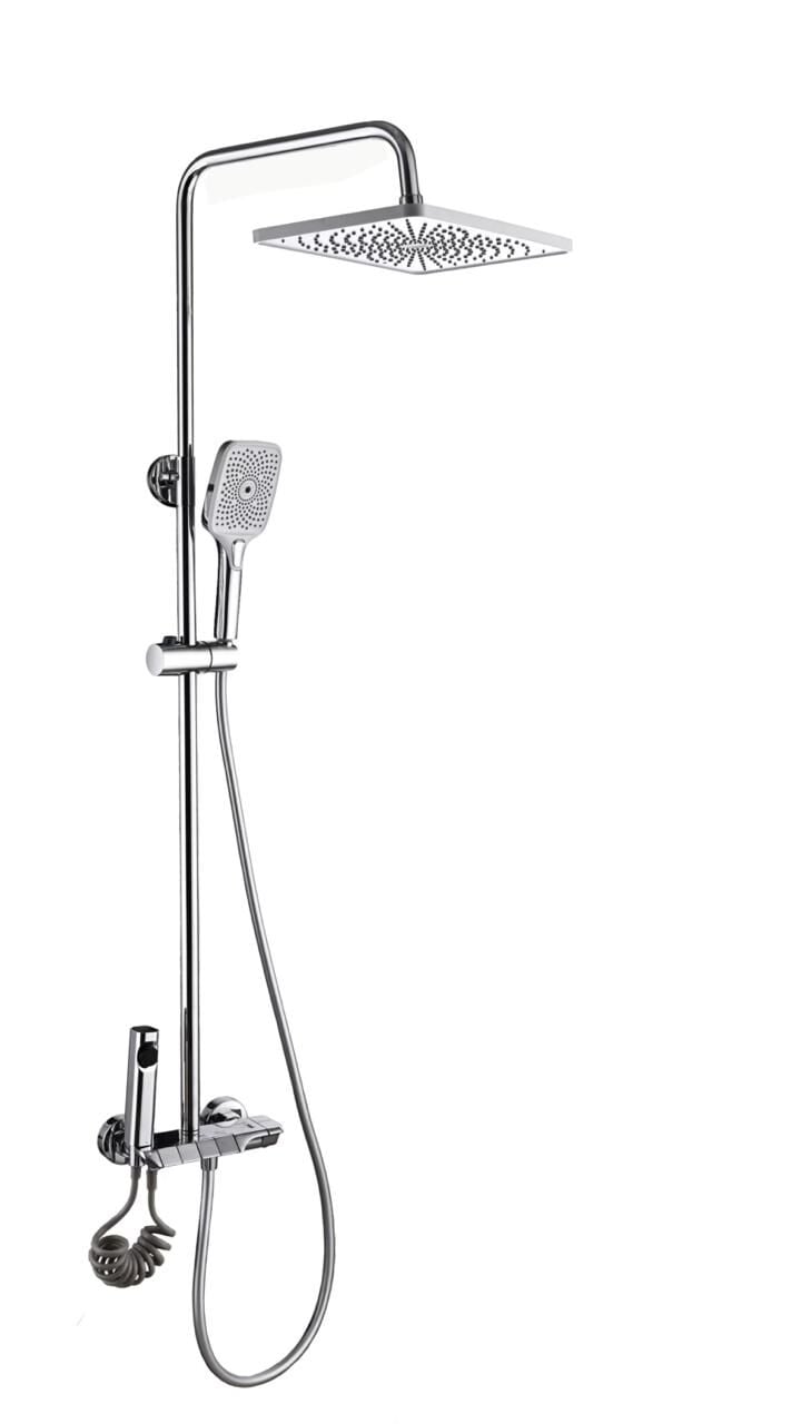 Piano Duş Sistemi Batarya Dahil Hava Kompressör Temizleme Aparatlı Gümüş Renk