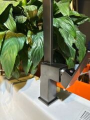 Antrasit Mutfak Bataryası Venom Antrasit Gri Kare Evye Armatür