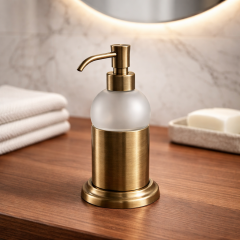 Antik Gold Retro Sıvı Sabunluk Banyo Sıvı Sabunluk Pirinç Materyal Paslanmaz Eskitme Renk