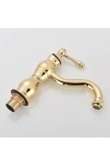 Gold Lavabo Bataryası Vintage Armatür Gold Lavabo Musluk Altın Batarya