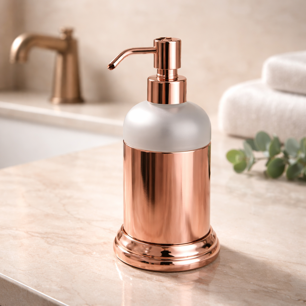 Bakır Retro Sıvı Sabunluk Banyo Sıvı Sabunluk Pirinç Materyal Paslanmaz Bronz Renk