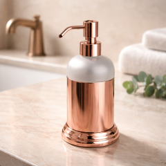 Bakır Retro Sıvı Sabunluk Banyo Sıvı Sabunluk Pirinç Materyal Paslanmaz Bronz Renk
