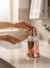 Bakır Retro Sıvı Sabunluk Banyo Sıvı Sabunluk Pirinç Materyal Paslanmaz Bronz Renk