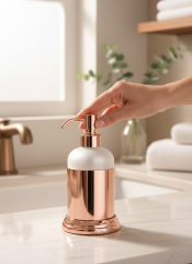 Bakır Retro Sıvı Sabunluk Banyo Sıvı Sabunluk Pirinç Materyal Paslanmaz Bronz Renk