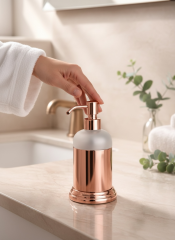 Bakır Retro Sıvı Sabunluk Banyo Sıvı Sabunluk Pirinç Materyal Paslanmaz Bronz Renk