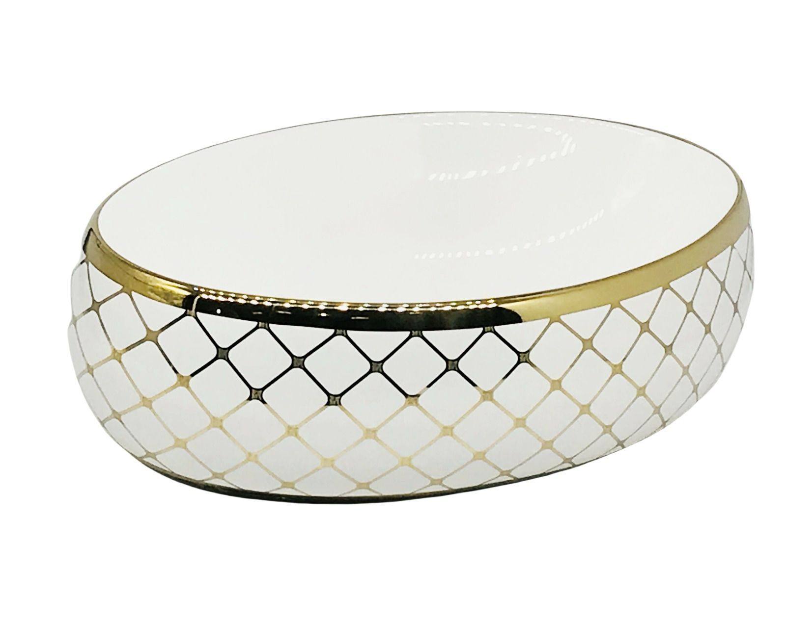 Gold Beyaz Çanak Lavabo Oval Tasarım Çanak Lavabo