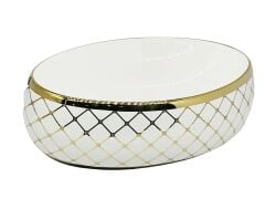 Gold Beyaz Çanak Lavabo Oval Tasarım Çanak Lavabo