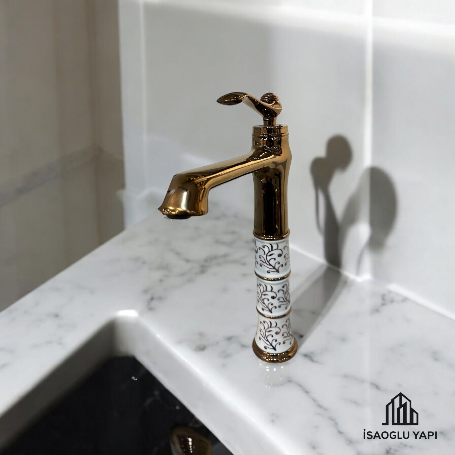 Bakır Çanak Lavabo Bataryası Bronz Çanak Armatür Vintage Model