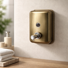 Antik Gold Sıvı Sabunluk Endüstriyel Otel Cafe Restoran Eskitme Gold Pirinç Sıvı Sabunluk