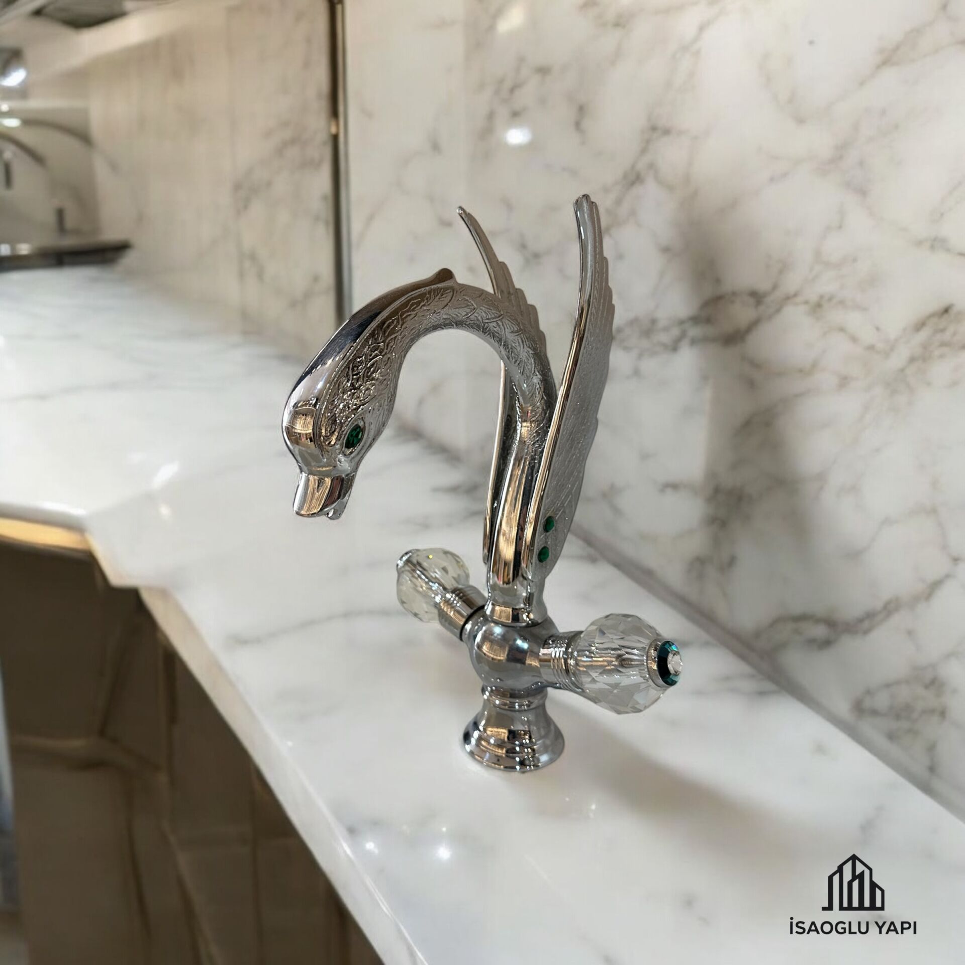 Lavabo Bataryası El Yapımı Özel Tasarım Pirinç Lavabo Armatür