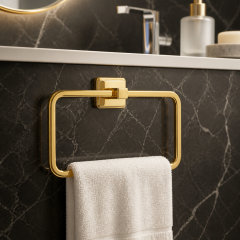 Parlak Gold Banyo Havluluk Eskitme Gold Pirinç Paslanmaz Çelik Havluluk