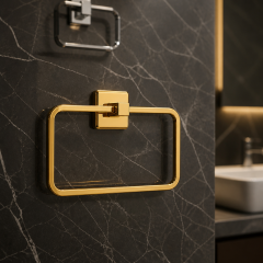 Parlak Gold Banyo Havluluk Eskitme Gold Pirinç Paslanmaz Çelik Havluluk