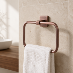 Mat Bakır Kare Banyo Havluluk Eskitme Gold Pirinç Paslanmaz Çelik Havluluk