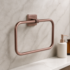 Mat Bakır Kare Banyo Havluluk Eskitme Gold Pirinç Paslanmaz Çelik Havluluk