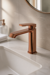 Mat Bakır Lavabo Bataryası Özel Renk Mat Bronz Lavabo Armatür Modern Tasarım