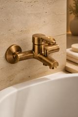 Antik Gold Banyo Bataryası Pirinç Malzeme Eskitme Gold Banyo Duş Armatürü