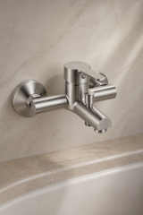 Mat Krom Banyo Bataryası Pirinç Malzeme İnox Leke ve İz Bırakmaz Banyo Duş Armatürü