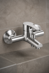 Mat Krom Banyo Bataryası Pirinç Malzeme İnox Leke ve İz Bırakmaz Banyo Duş Armatürü