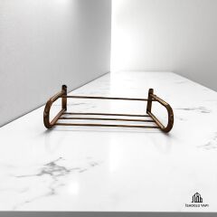 Bakır Banyo Havluluk Otel Tipi Raf Havluluk Bronz Renk Premium Banyo Havluluk
