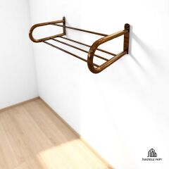 Bakır Banyo Havluluk Otel Tipi Raf Havluluk Bronz Renk Premium Banyo Havluluk