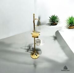 Gold Tuvalet Kağıtlığı Gold Tuvalet Fırçası Gold Havluluk Ayaklı Komple Set Pirinç Materyal