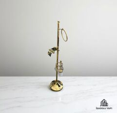 Gold Tuvalet Kağıtlığı Gold Tuvalet Fırçası Gold Havluluk Ayaklı Komple Set Pirinç Materyal