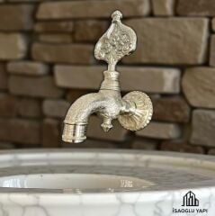 Kurna Musluğu Vintage Tasarım Krom Renk Özel Tasarım Hamam Kurna Musluğu