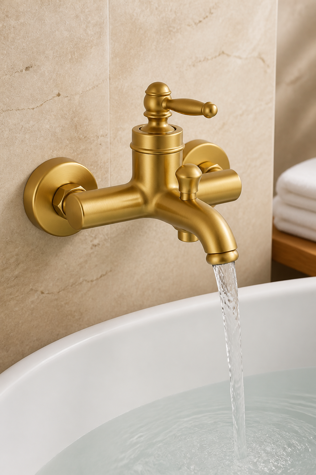 Mat Gold Rustik Banyo Bataryası Retro Duş Armatürü Pirinç Paslanmaz Mat Gold Batarya