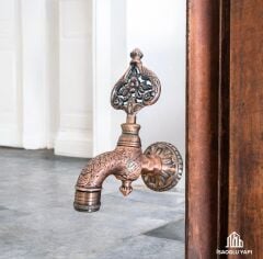Kurna Musluğu Vintage Tasarım Bakır Renk Özel Tasarım Hamam Kurna Musluğu