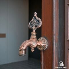 Kurna Musluğu Vintage Tasarım Bakır Renk Özel Tasarım Hamam Kurna Musluğu