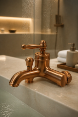 Mat Bakır Rustik Banyo Bataryası Retro Duş Armatürü Pirinç Paslanmaz Mat Bronz Batarya